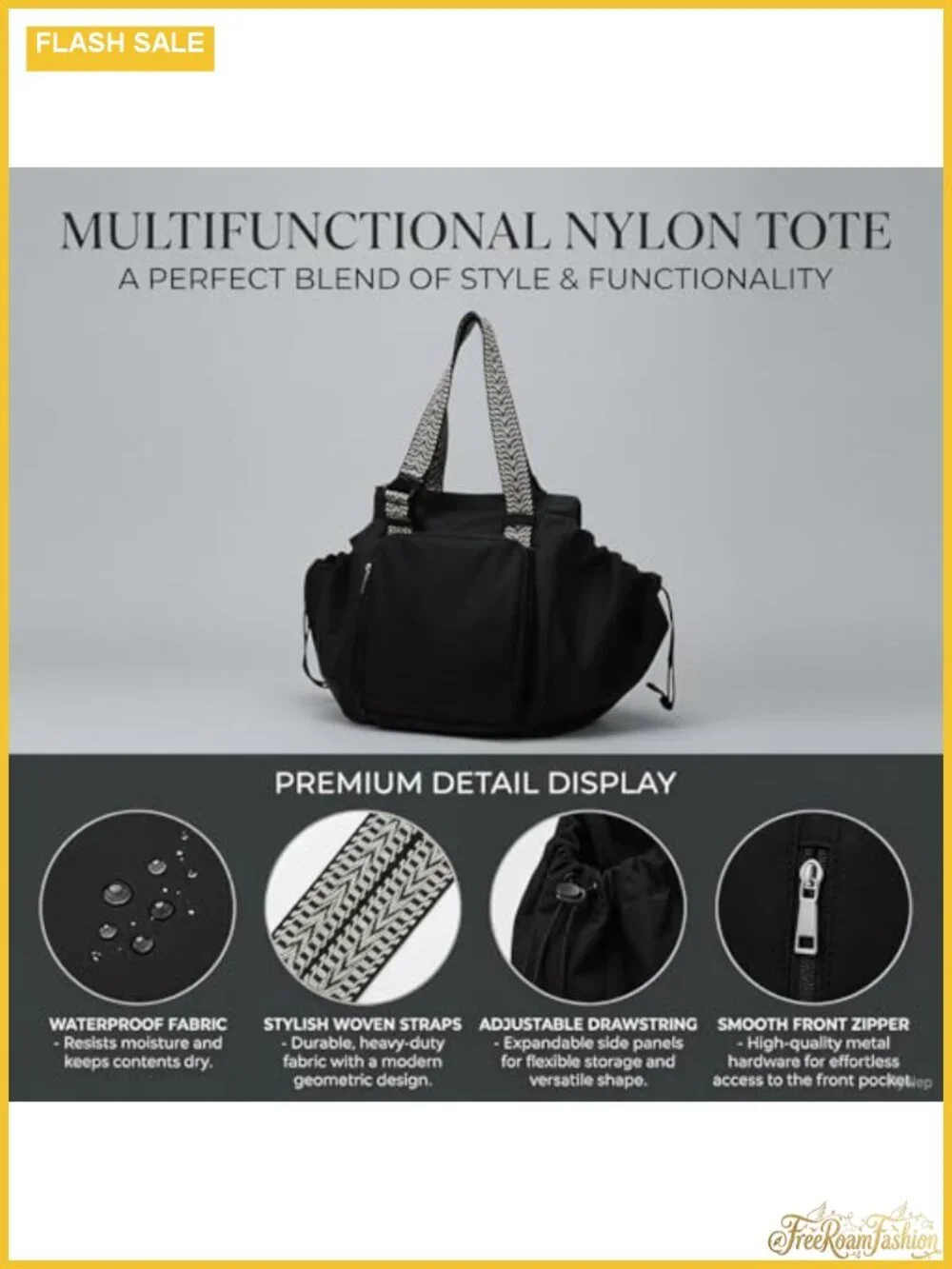 4-Way Convertible Backpack Tote, Water Resistant Lightweight Travel Daypack